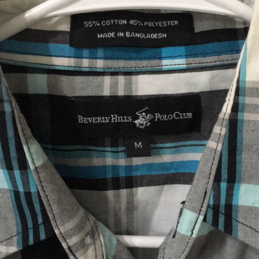 Men’s Collared button-down plaid shirt - Picture 2 of 9